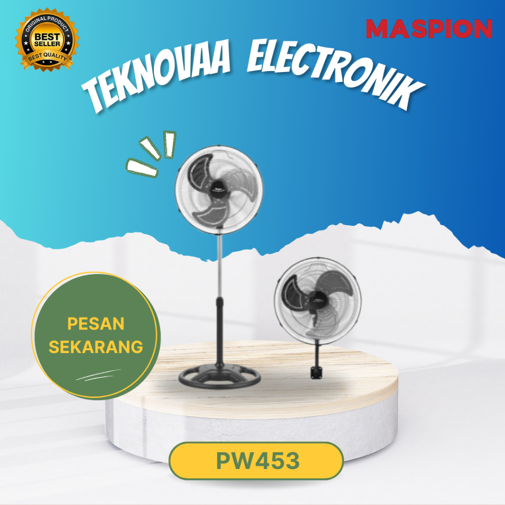 MASPION KIPAS ANGIN POWER FAN PW453 18Inch/PW453/PW-453/KIPAS ANGIN ORIGINAL MASPION / GARANSI RESMI