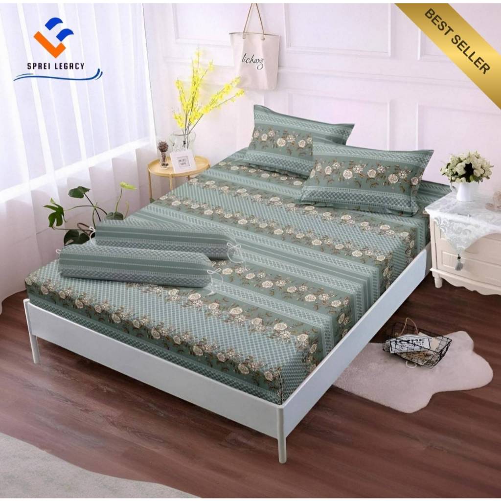 SPREI LEGACY || SEPRAI SET KARET SUDUT MOTIF BATIK TOSCA HALUS ADEM