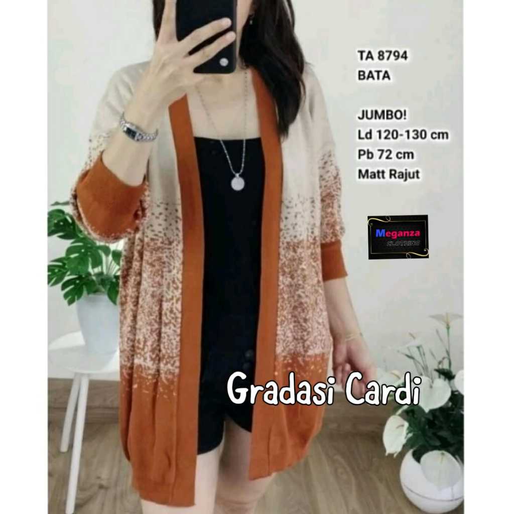 GRADASI CARDIGAN WANITA OUTER SWEATER LENGAN PANJANG RAJUT HALUS NYAMAN DI PAKAI LD 120 PJ 72