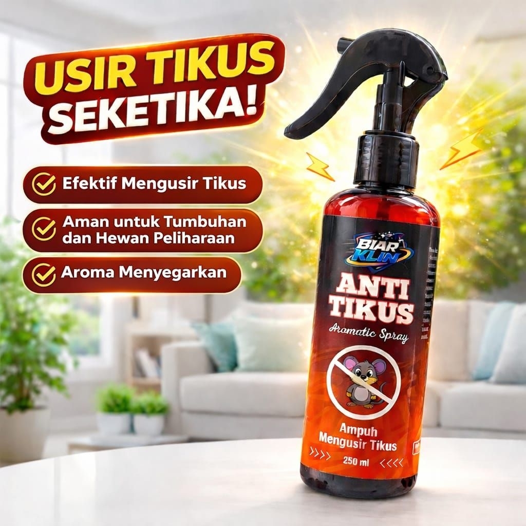 Biarklin Semprotan Anti Tikus Aman untuk Rumah dan Mobil 250ml semprotan pengusir tikus cairan pemba