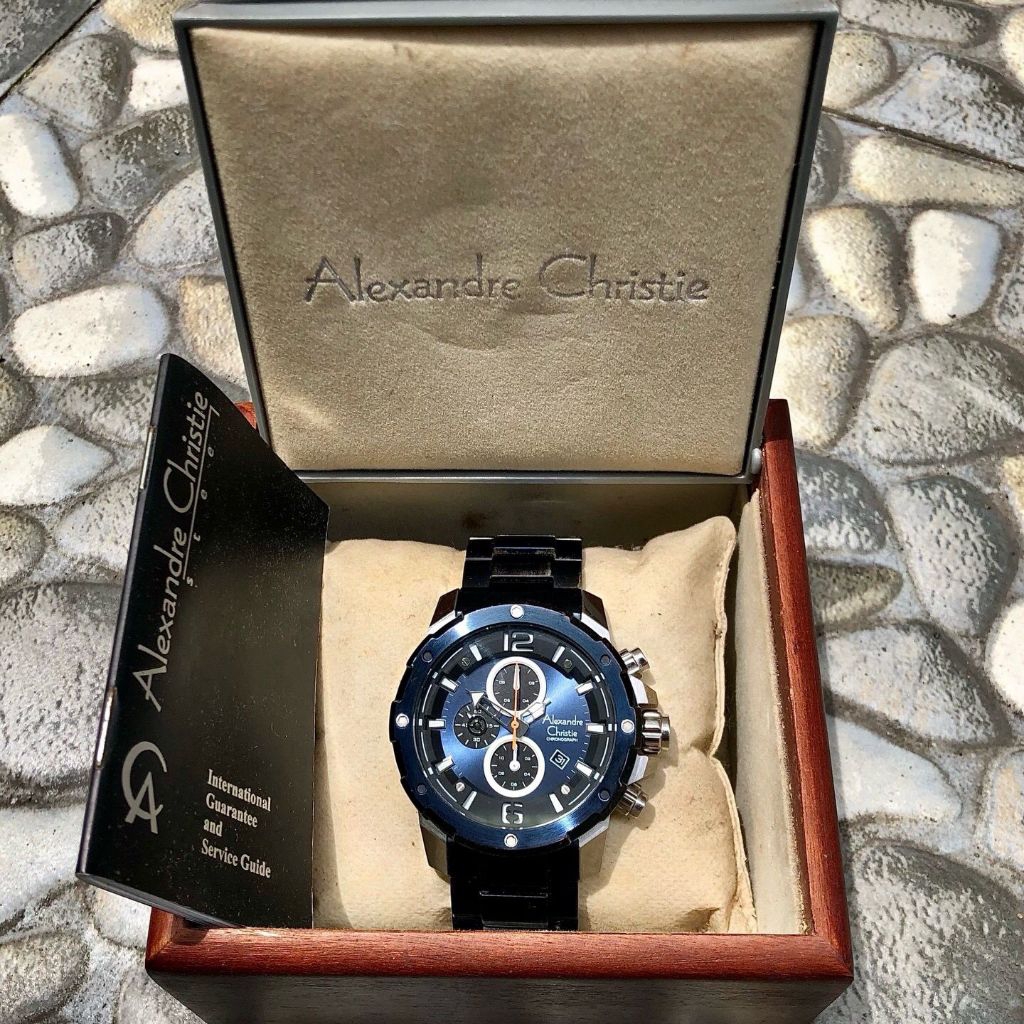 Alexandre Christie Chronograph AC-6410MC Navy Dial