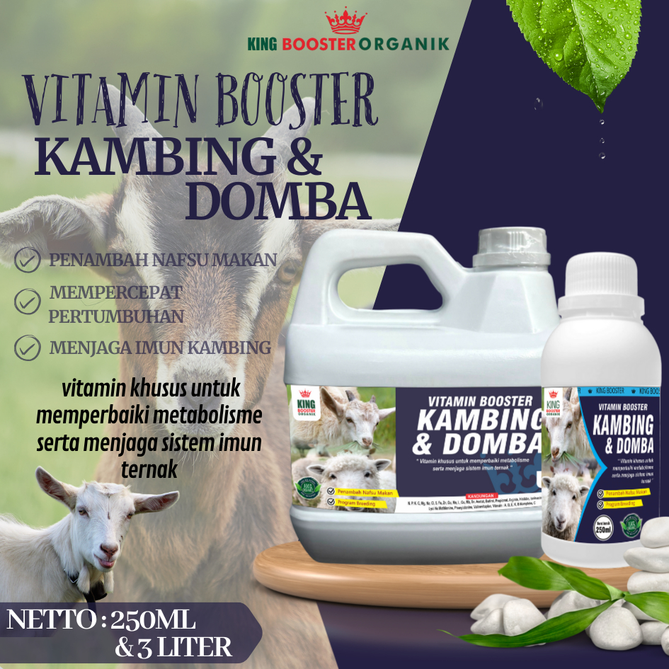 VITAMIN Penggemuk Kambing 100% Vitamin Hewan Ternak Aman, VITAMIN TERNAK KAMBING 250ML, ANTI STRES