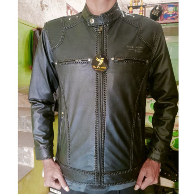 ITIKURIH Jaket Kulit Domba Asli Model Sulam