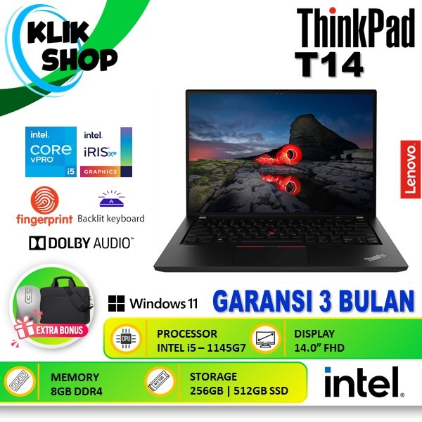 Lenovo ThinkPad T14 i5 1145G7 16GB 512GB SSD 14.0 FHD Win10 Pro