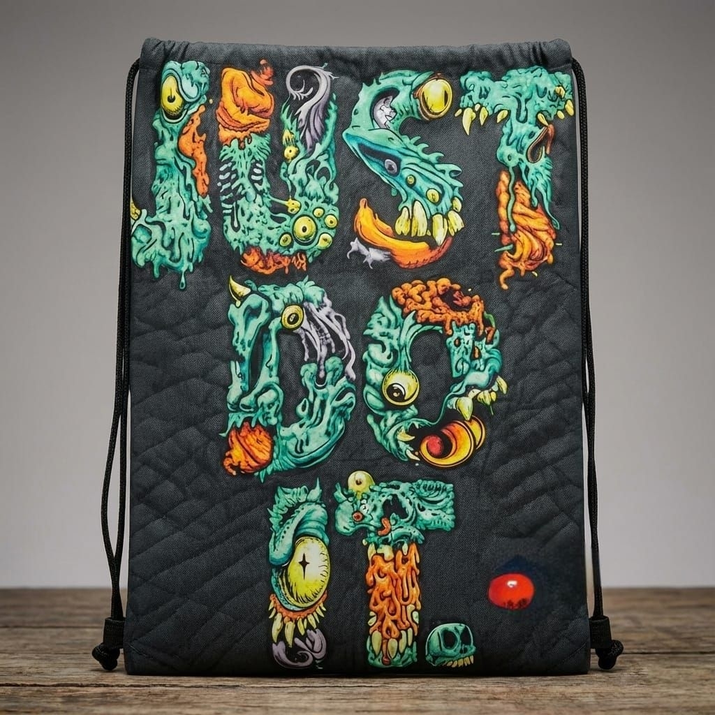 TAS SERUT MOTIF SKULL 3 D FULL COLOUR TENGKORAK