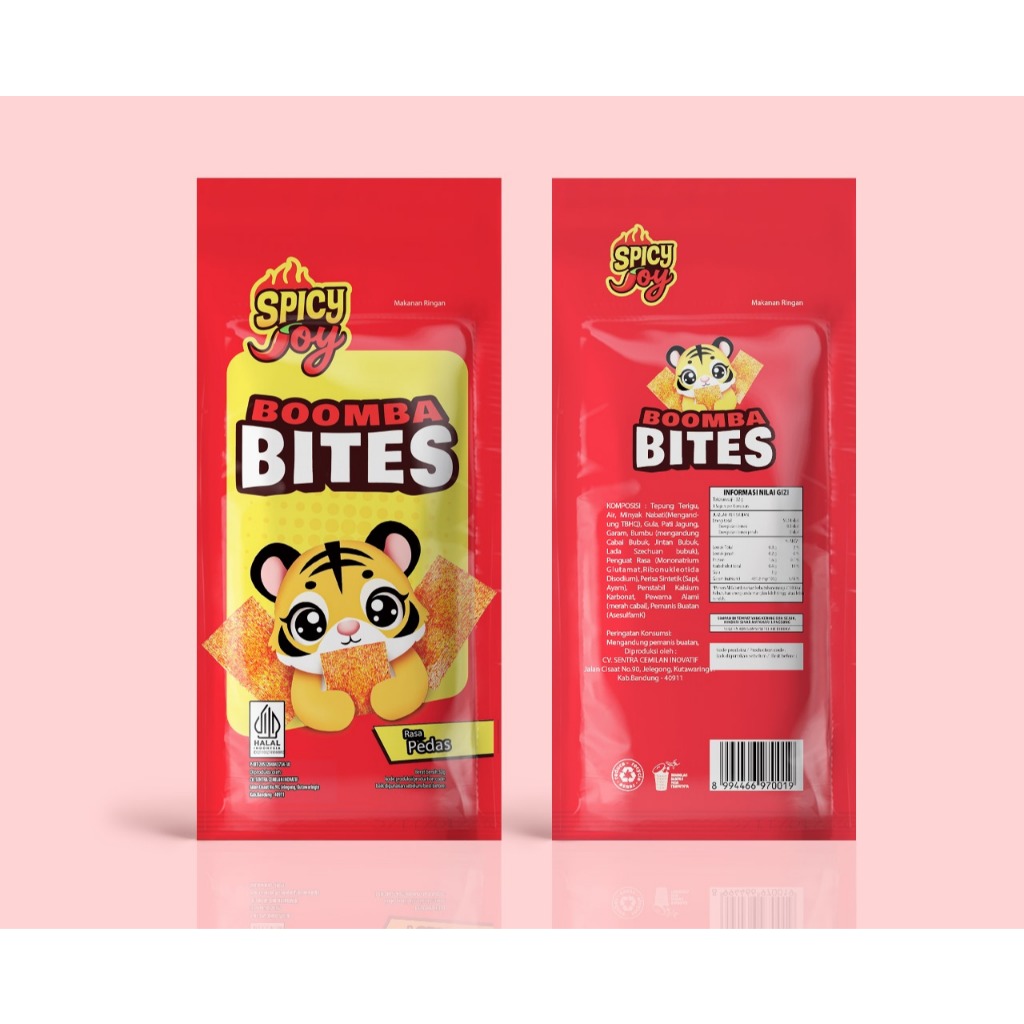 Spicy Joy Boomba Bites Latiao Snack Pedas Original 14g | Camilan Viral Halal