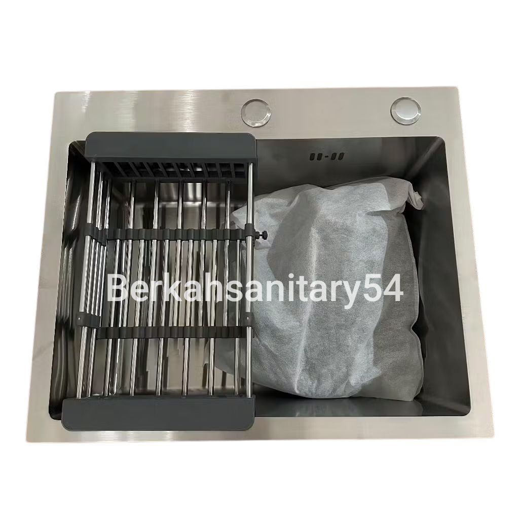 Kitchen Sink 1 Lubang Ukuran 52X43 Stainless Sus 304/Bak Cuci Piring 1 Lubang