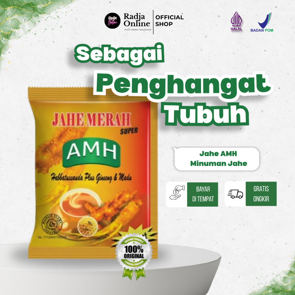 JAHE AMH 1BAL ISI 200SACHET | MINUMAN JAHE MERAH PENGHANGAN TUBUH DAN MENINGKATKAN IMUN TUBUH