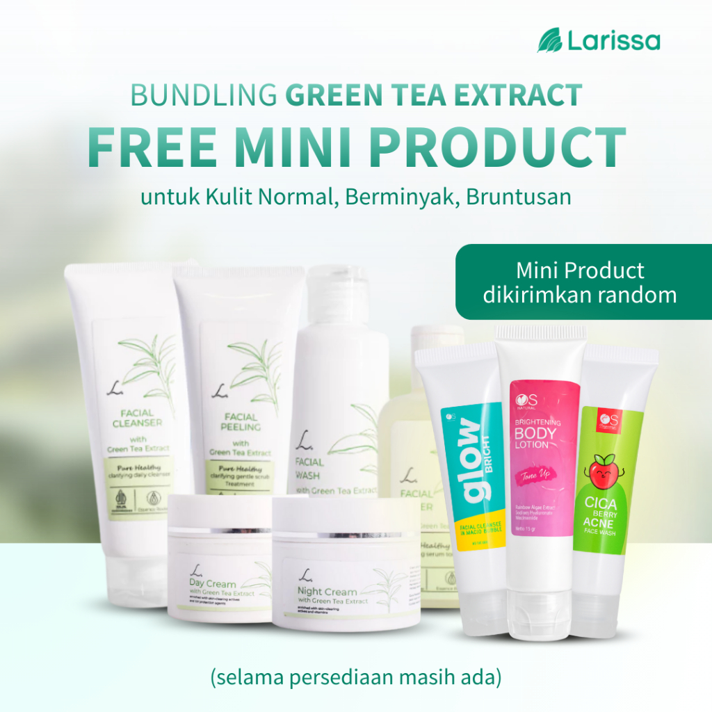 PAKET GREEN TEA EXTRACT ACNE SERIES LARISSA