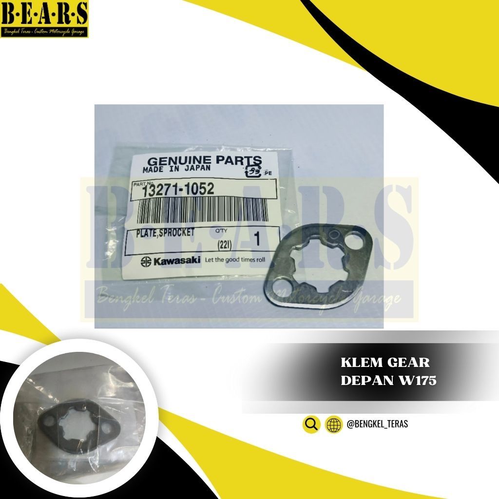Kuncian Gear depan W175 Klem gear W175 Plate sprocket