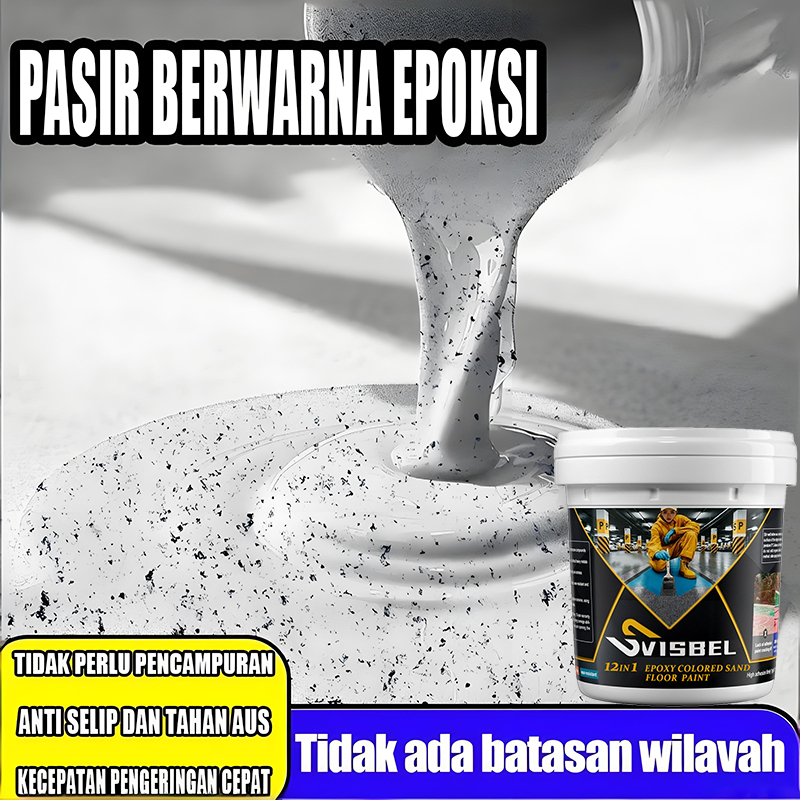 Cat lantai epoxy cat lantai pasir berwarna cat lantai anti luntur dan tahan aus cat bengkel cat lant