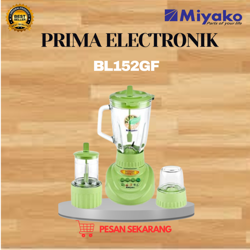MIYAKO BLENDER 3IN1 BL 152 GF BLENDER KACA/BL152GF/BL152 GF/BL 152GF/BL152 GF/ORIGINAL/GARANSI RESMI