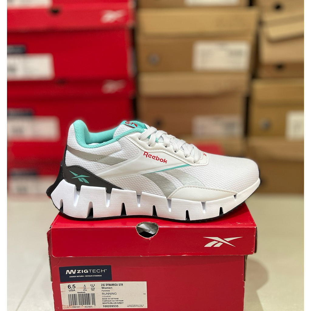 SEPATU REEBOK ZIG DYNAMICA STR WHITE WOMEN SIZE 37