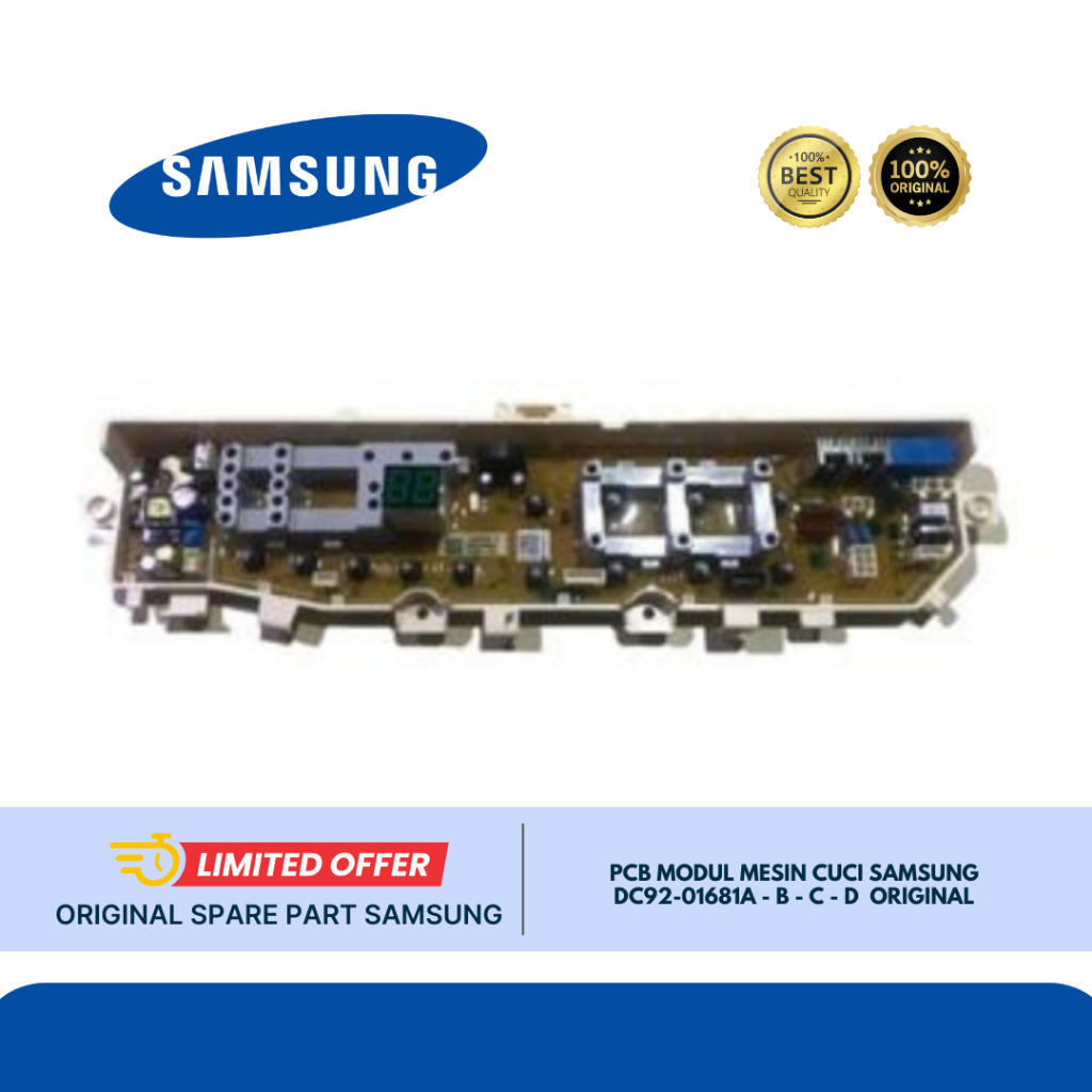 PCB MODUL MESIN CUCI SAMSUNG DC92-01681A / DC92-01681B / DC92-01681C WA85H4400SS ORIGINAL