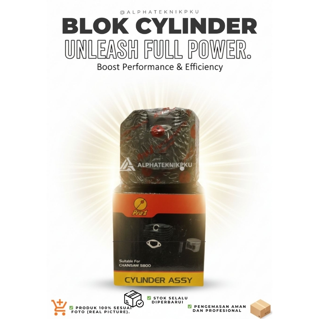 Blok Cylinder Sinso Chainsaw 5800 Cylinder Assy PRO1 ORI