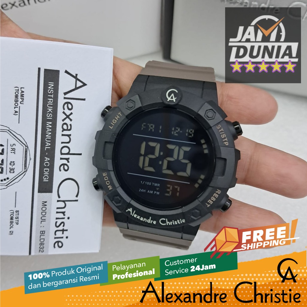 JAM TANGAN PRIA ALEXANDRE CHRISTIE DIGITAL ORIGINAL 9388 AC 9388 AC9388 ACF 9388 JAM AC 9388 RUBBER 
