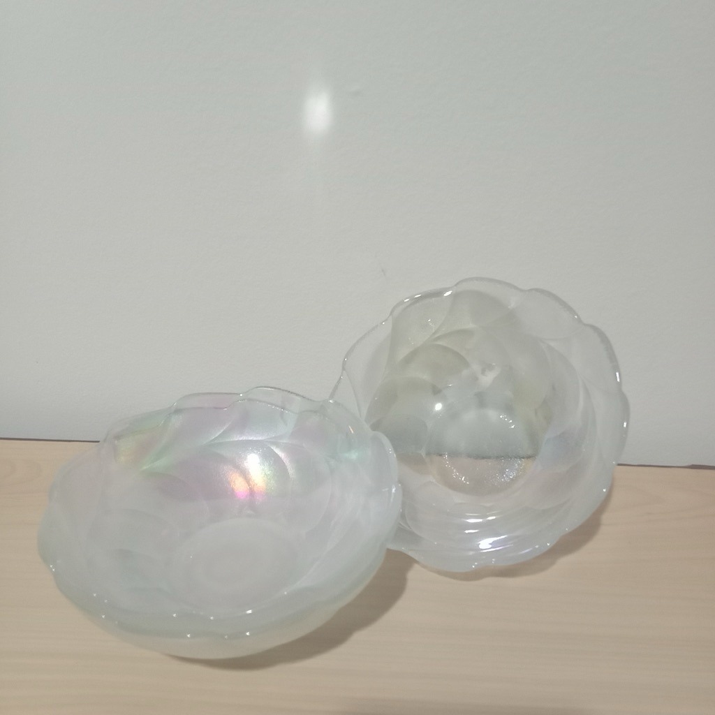 Mangkok kaca bunga pearl / Mangkok kecil / Mangkok kaca