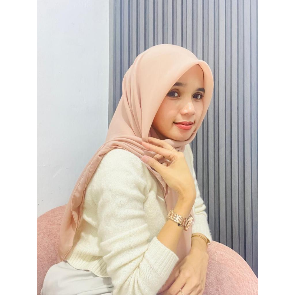 ASKARA LABEL - Kerudung Segi Empat Bella Square Per Pinkyan Nyaman Buat Kantoran Sehari hari , Bahan
