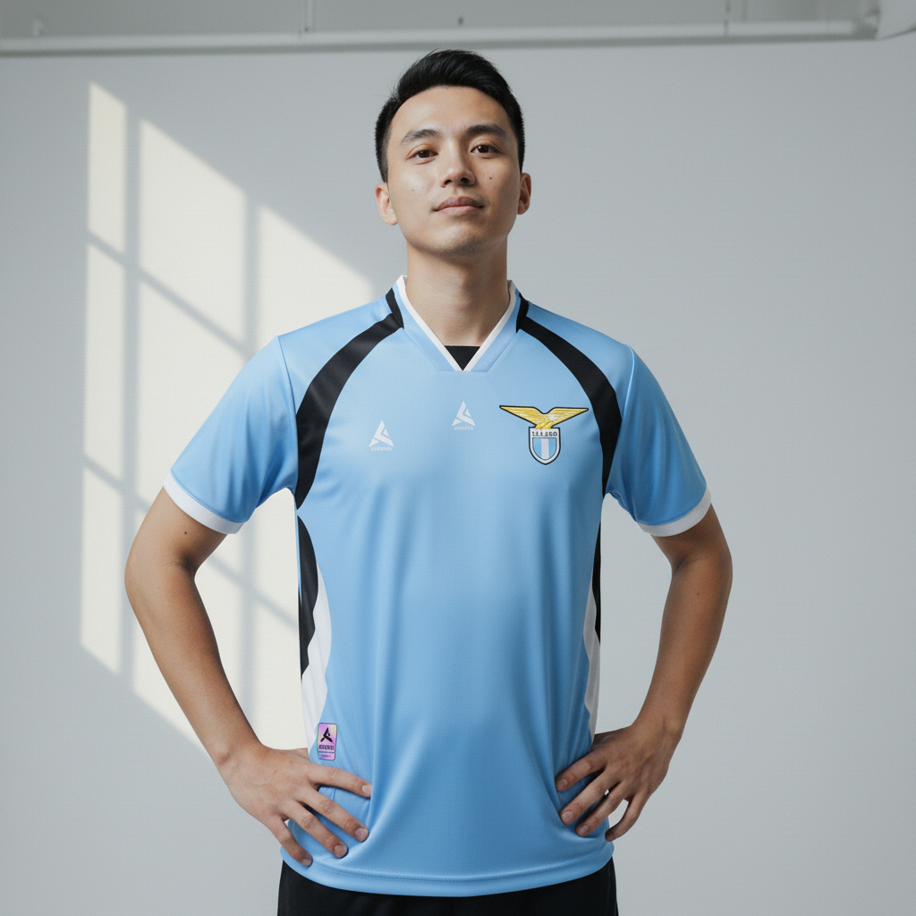 ATHLETIC SPORTWEAR - Jersey Bola Fantasy Lazio Home 2000-2001 Fullprinting Casual - Atasan