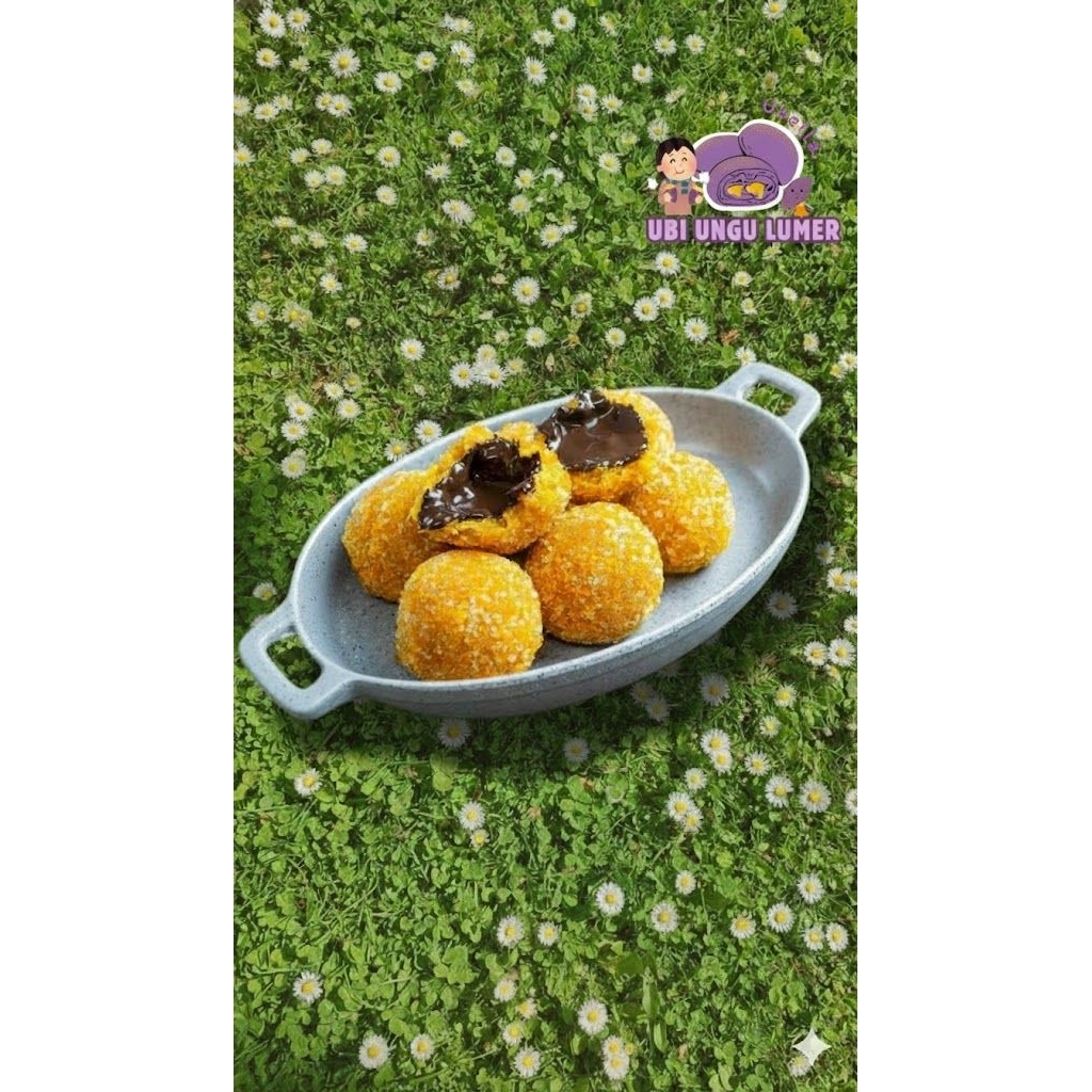 Bola ubi ungu lumer rasa coklat