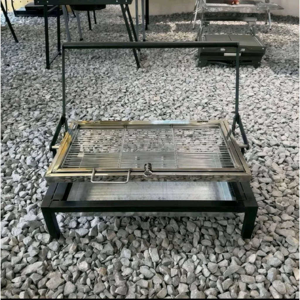 Alat pemanggang ayam/ikan Desain berputar lipat panggangan arang komersial kapasitas besar kustom ku