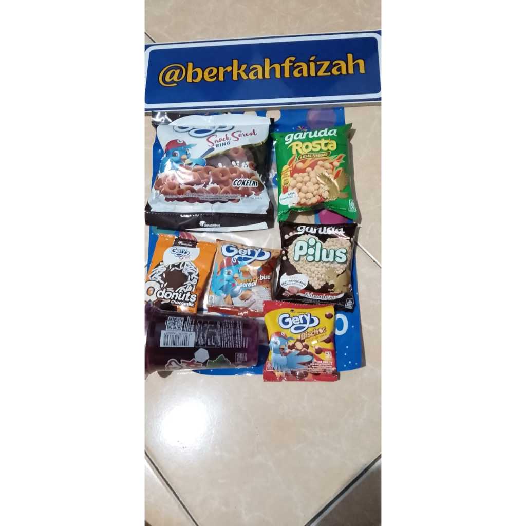 READY PAKET GARUDA PAKET GERRY COD GROSIR MINIM 5PAKET READY SIAP KIRIM PAKET SNACK GARUDA FREE MINU
