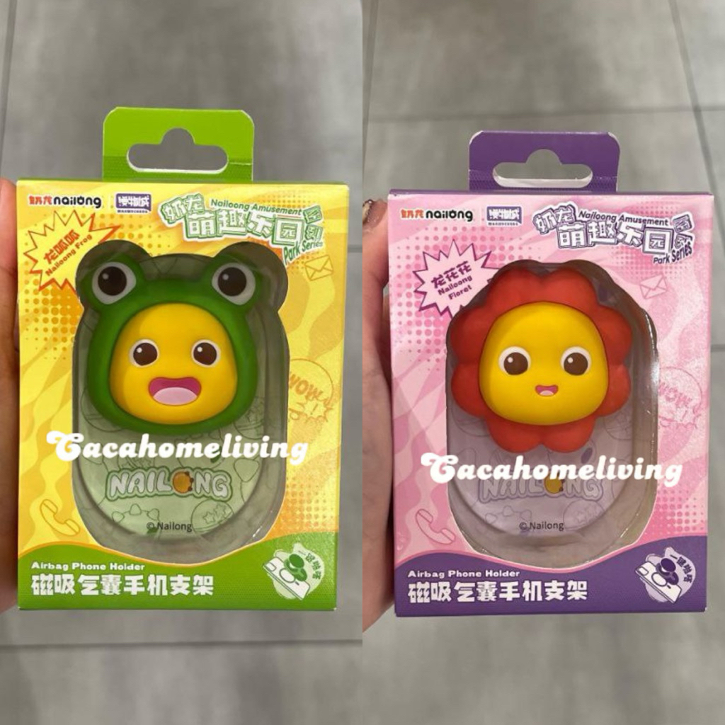 Ohsome x Nailong - 3D Magnetic Airbag Mobile Phone Holder Nailong Dino Dragon Collection (Frog / Flo