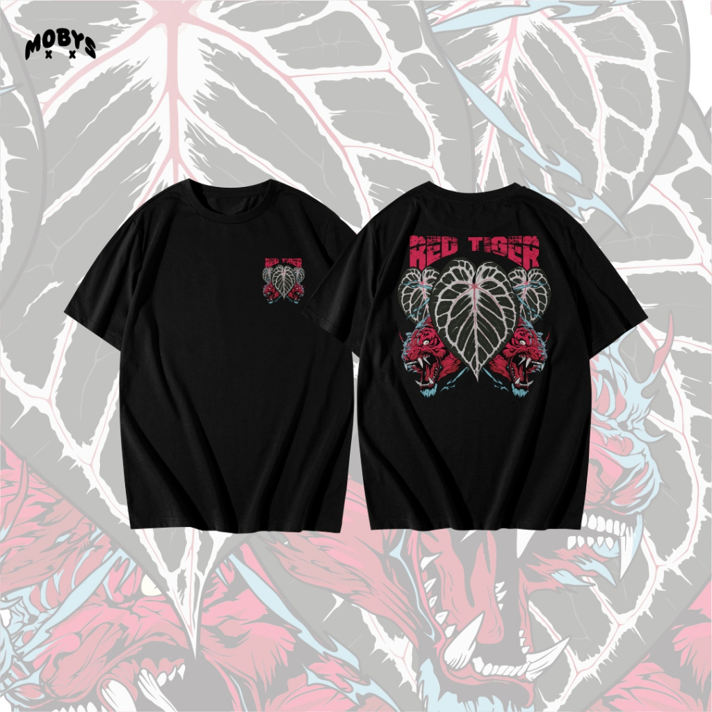 Mobys T-shirt Anthurium Red Tiger TS002 | Kaos Pria