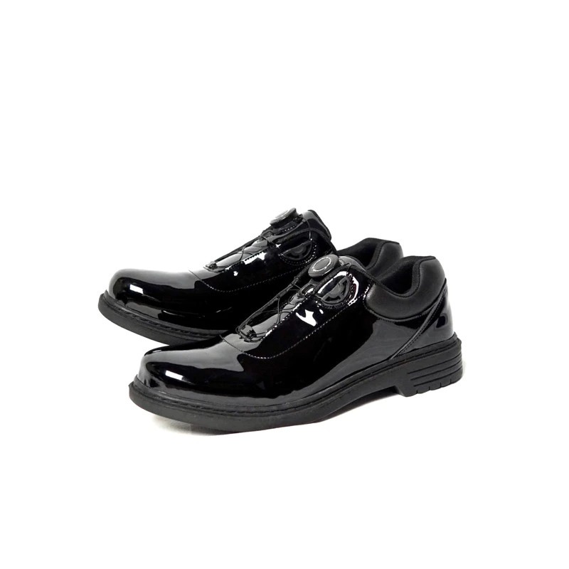 Sepatu PDH TNI POLRI Tali Putar baja Boa Kulit sapi Kilap Sepatu Formal