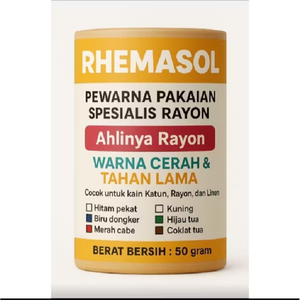 pewarna pakaian remasol 100 gram lengkap dengan soda penguatnya