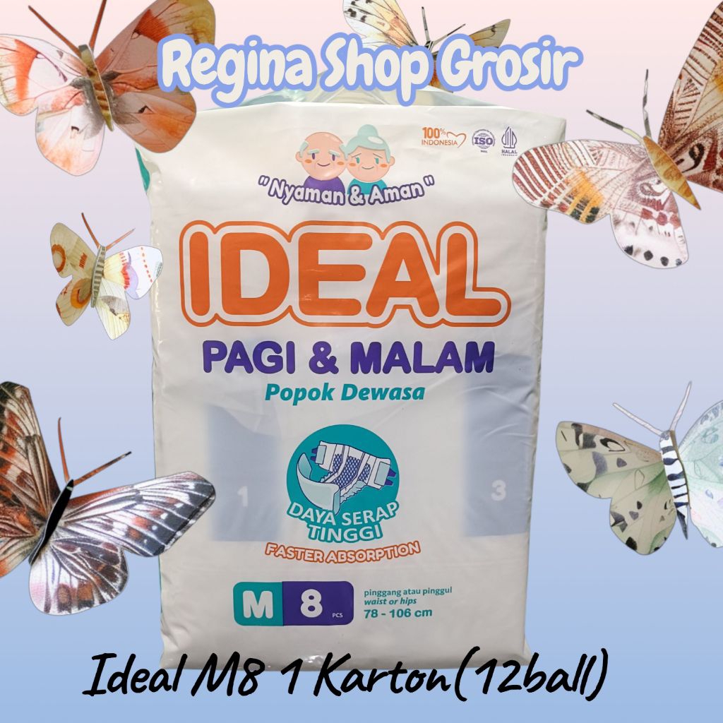 Ideal Popok Dewasa Perekat Kartonan M8/L7/XL6 1karton