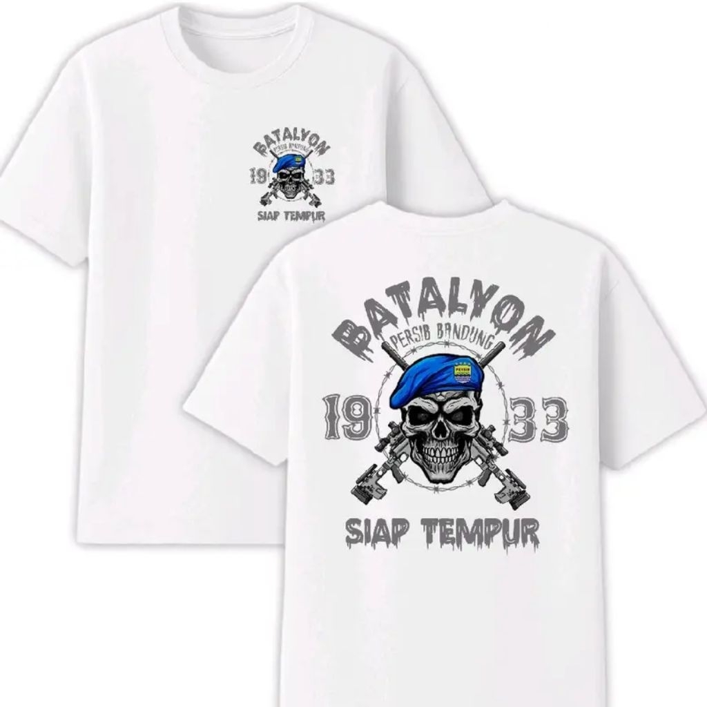 Kaos Batalyon 1933 Persib Bandung / Baju Distro Batalyon Persib Bandung 1933 / Kaos Persib Bandung