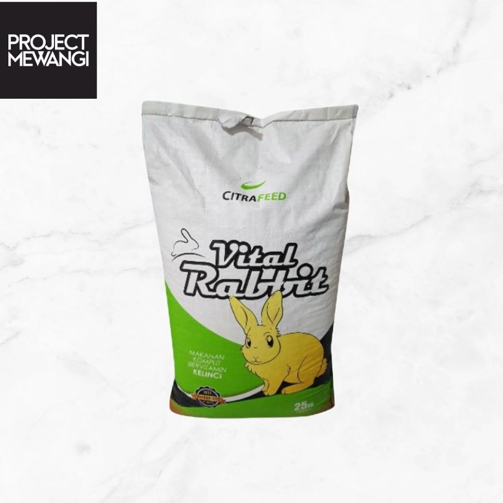 Pelet Pakan Kelinci 25 kg Nutrisi Lengkap untuk Pertumbuhan dan Kesehatan Tulang