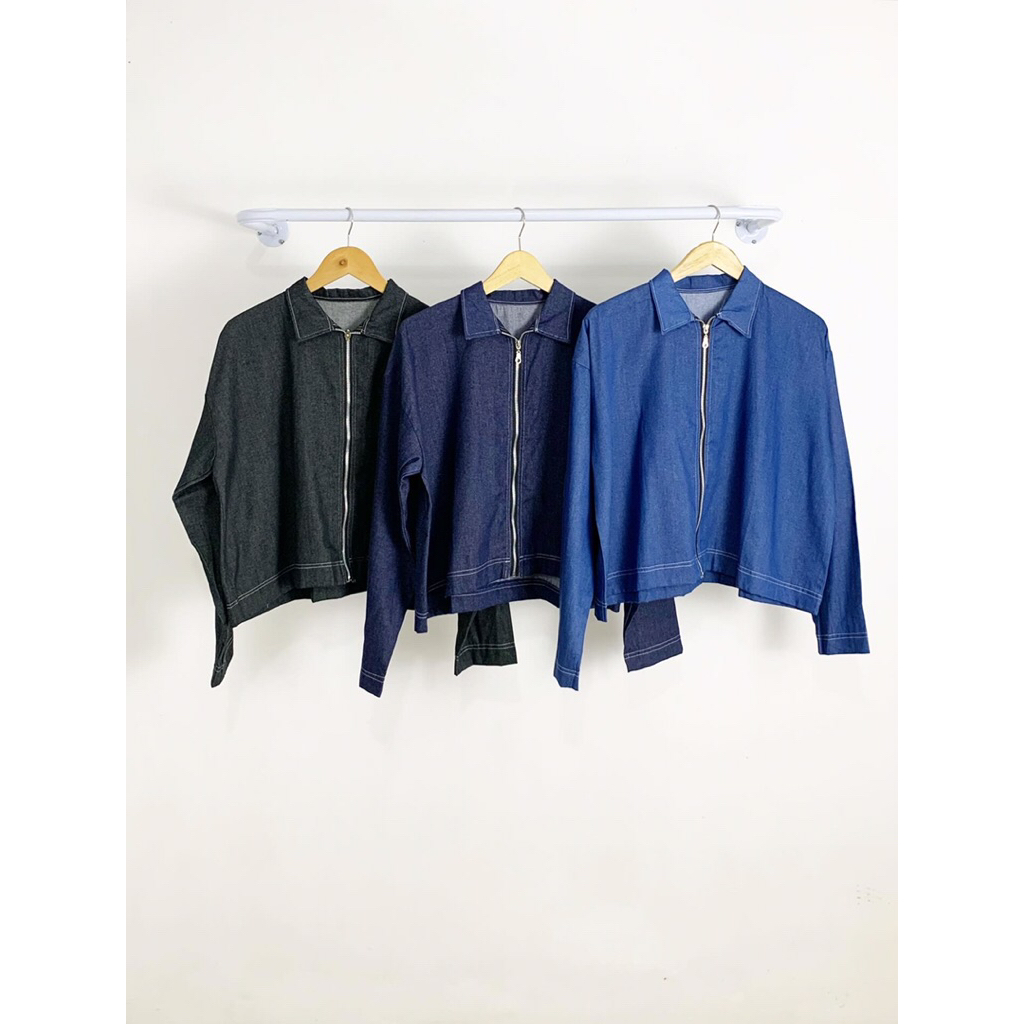 Denic crop denim - crop jacket- denim jacket