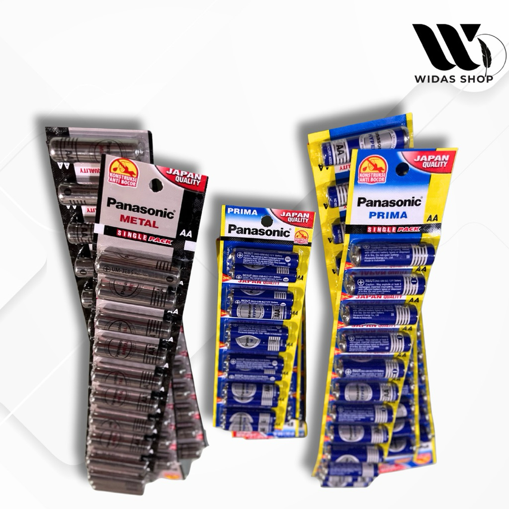 Baterai Panasonic AA dan AAA 12 Pcs - Konstruksi Anti Bocor, Hemat Energi, Aman Digunakan