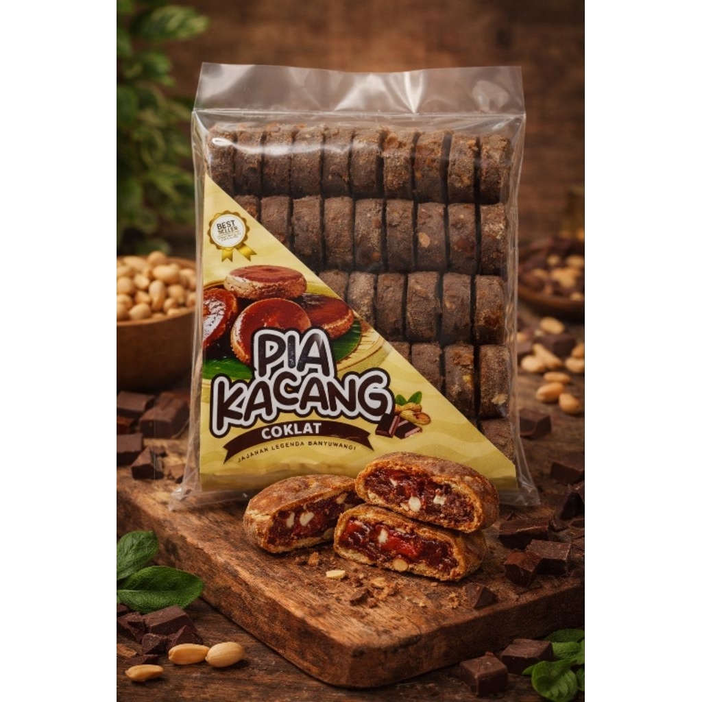 Kue Kacang - Pia Kacang rasa Coklat