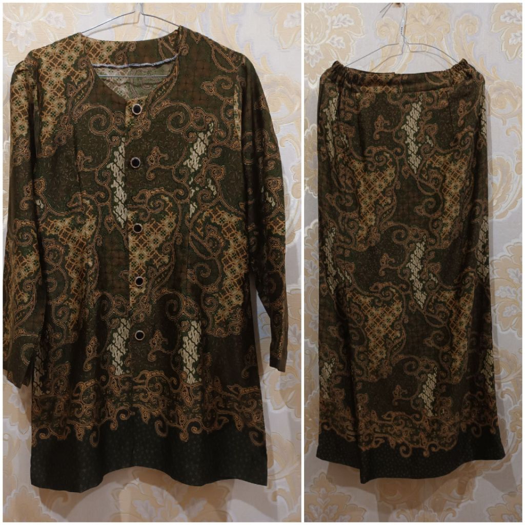 setelan rok batik sutra baju kurung
