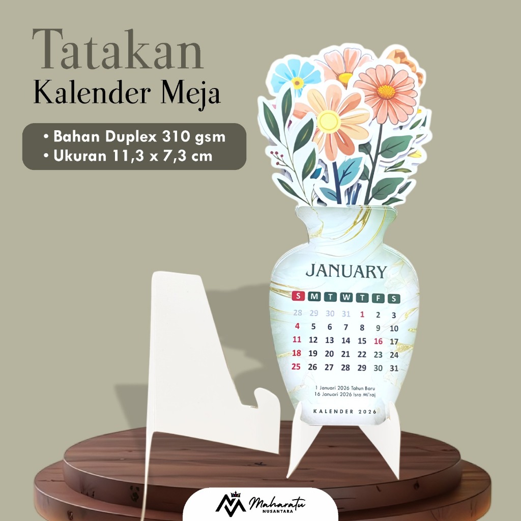Tatakan kalender meja - penyangga kalender meja aestetik stand kalender meja multifungsi