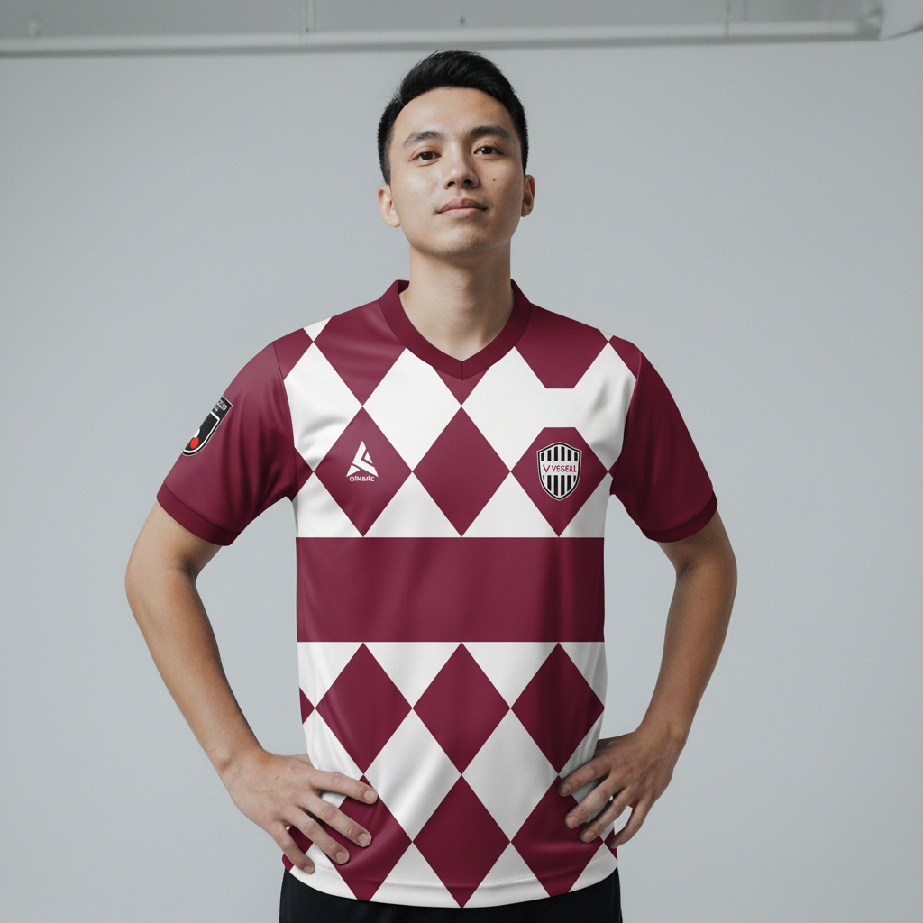 ATHLETIC SPORTWEAR - Jersey Vintage Bola Fantasy Vissel Kobe Home 2020 Fullprinting Casual - Atasan