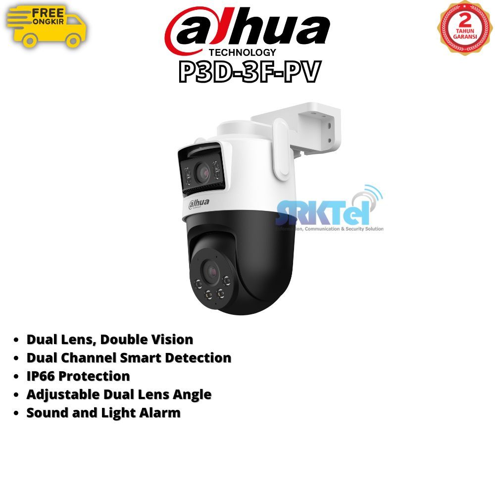IPCam Dahua Pico D1 Out Wifi P3D-3F-PV Dual Lens 3MP+3MP Outdoor Wifi Pan & Tilt Camera