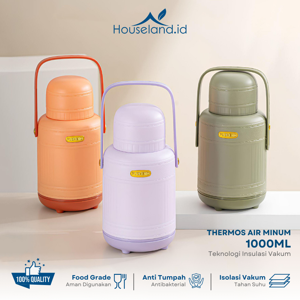 Thermos Thermal – Food Jar 1000ml Lapisan Kaca & PP Food Grade | Hangat Tahan Lama