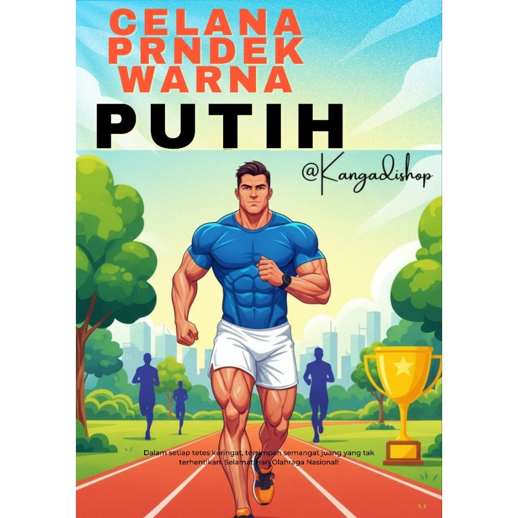 Celana Pendek Warna PUTIH