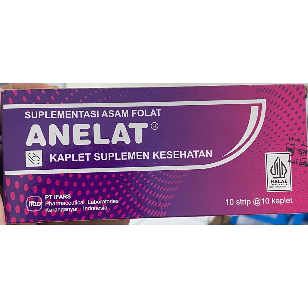 Anelat Box 100 Tablet - Suplemen Asam Folat untuk Kehamilan dan Laktasi