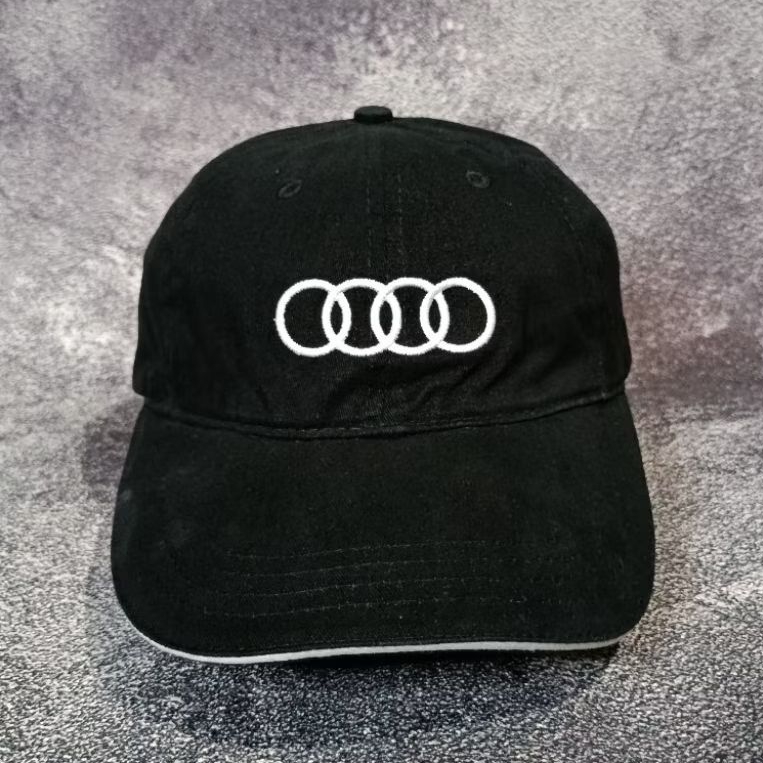 Digidegu Topi AUDI Warna Hitam Pekat Logo Bordir