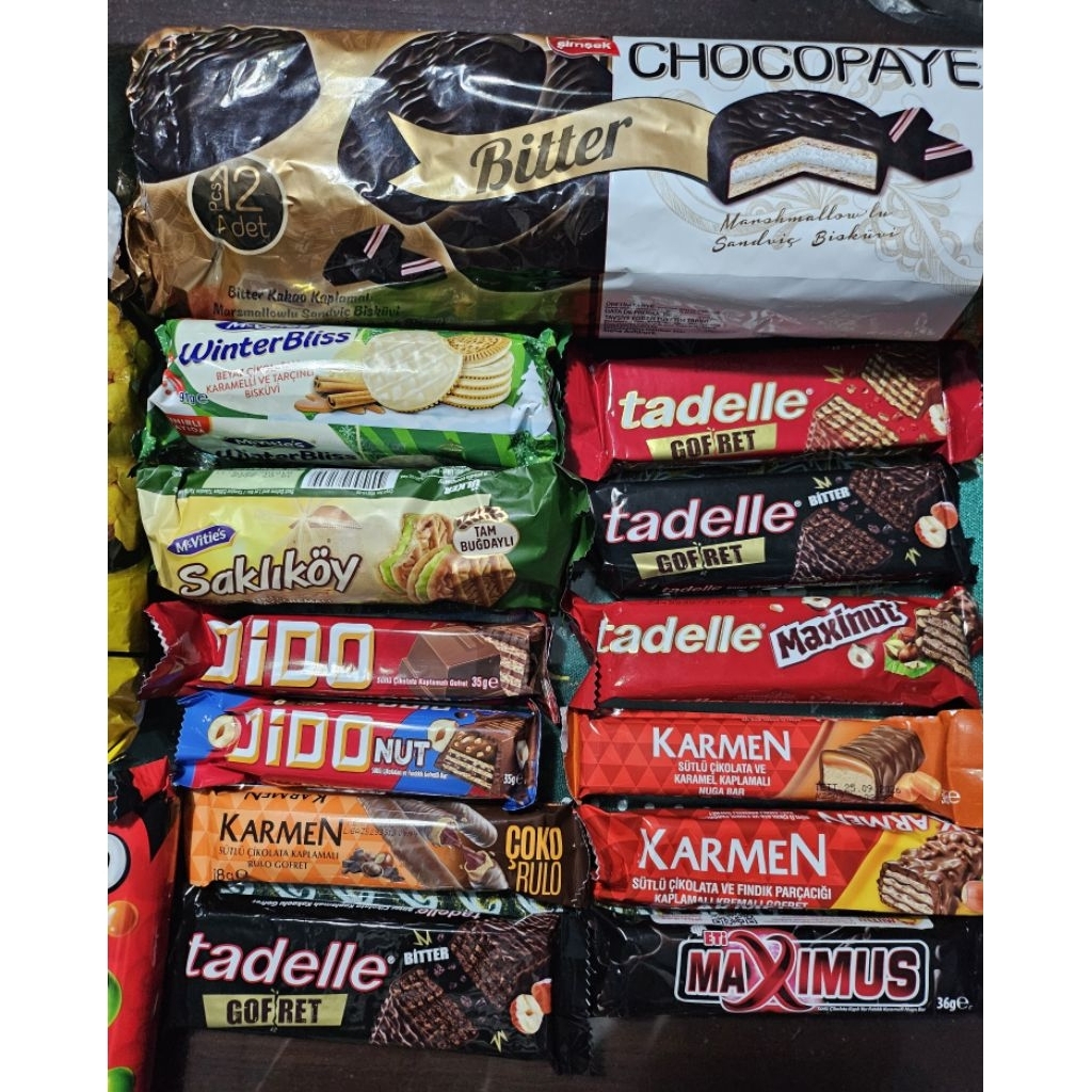 Cemilan snack manis khas Turki wafer coklat biskuit enak murah