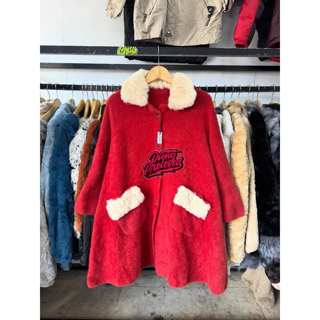 coat jacket fuzzy super mewah