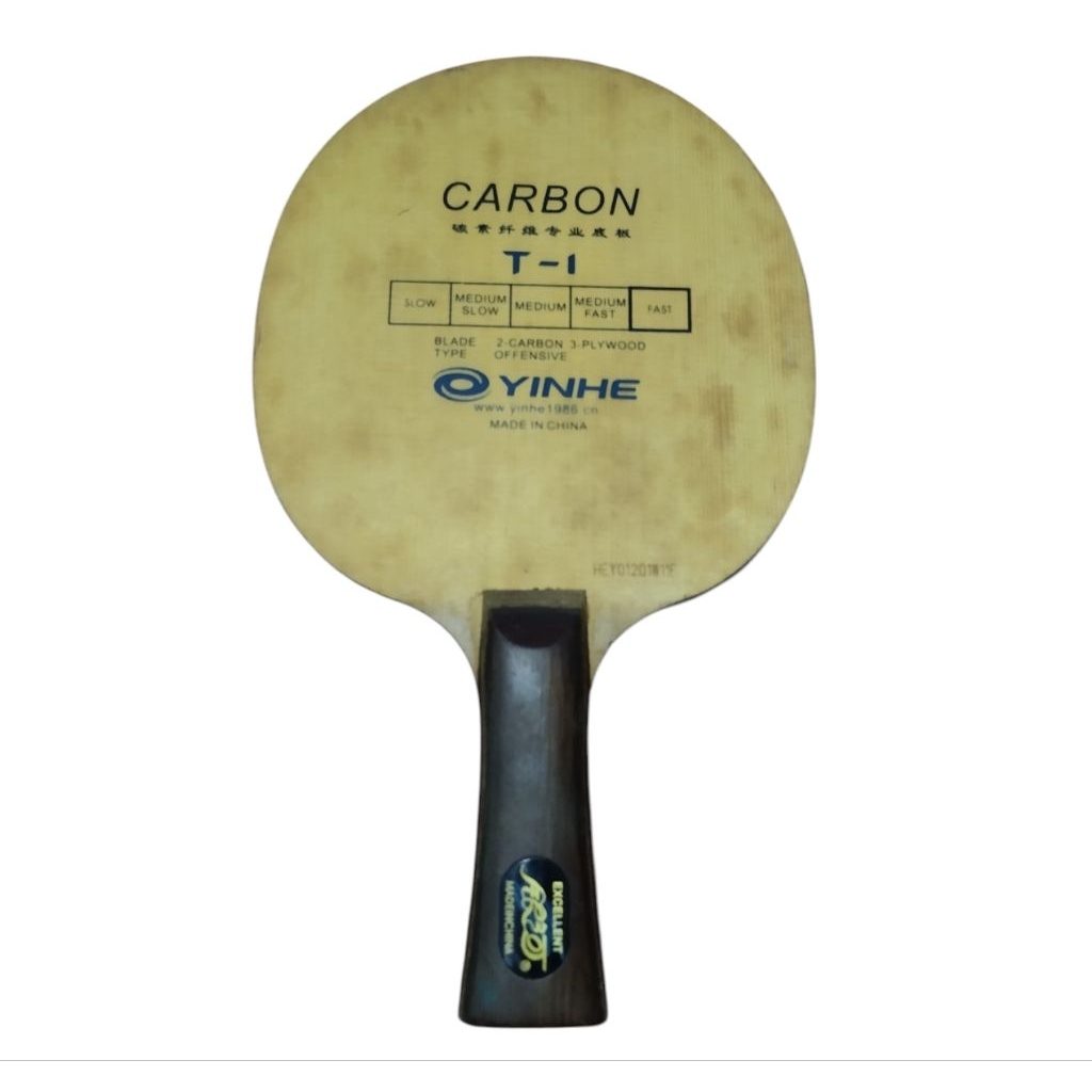KAYU BET TENIS MEJA YINHE T1 CARBON SECOND - BLADE PINGPONG BEKAS LIMITEDEDITION TIPE PEMAIN MENYERA