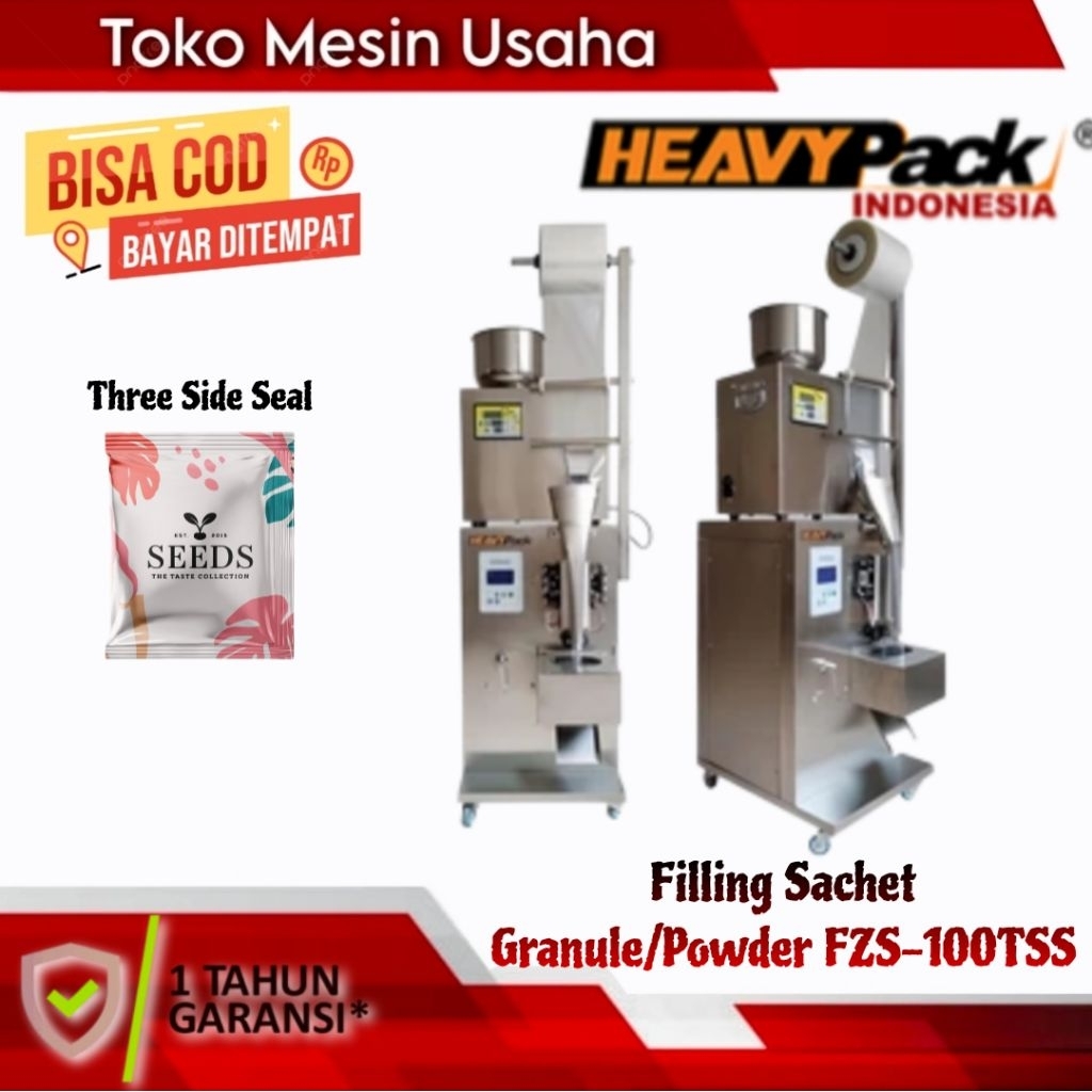 Mesin Packing/Kemasan Sachet Otomatis Butiran/Bubuk FZS-100TSS HEAVYPACK