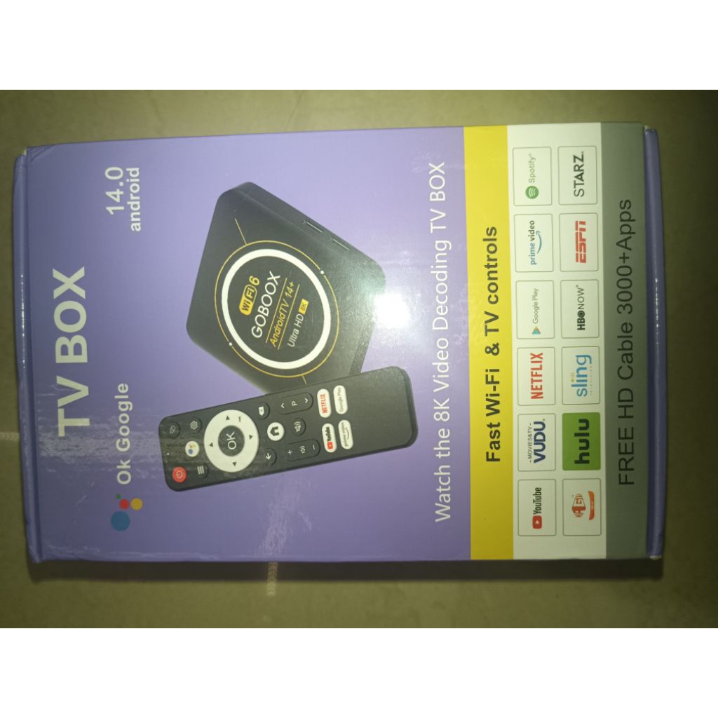 STB Android TV Box & Stick Ram 4GB Internal 32GB Wifi 6 Android 14 Seport Geogle Assistent