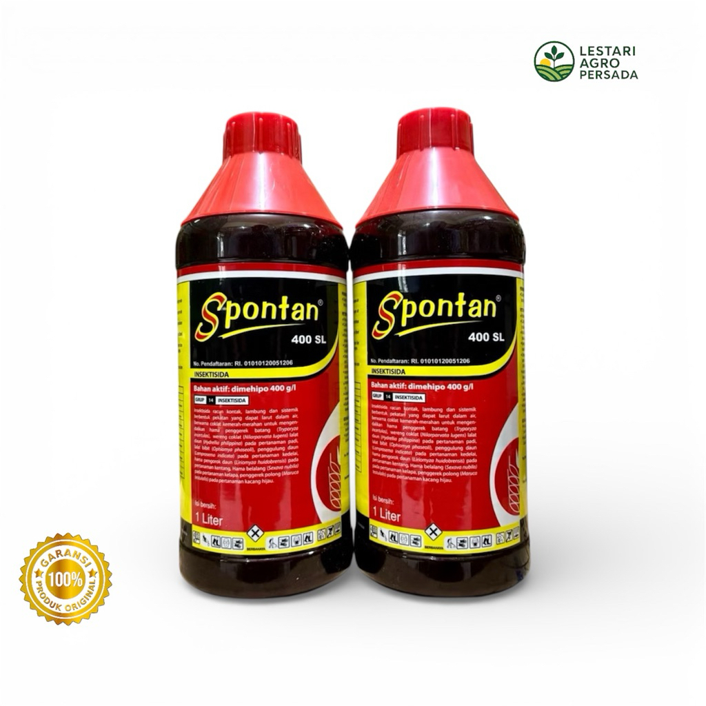 INSEKTISIDA Kontak Sistemik SPONTAN 400SL Kemasan 1Liter - Insektisida Pembasi ulat SISTEMIK